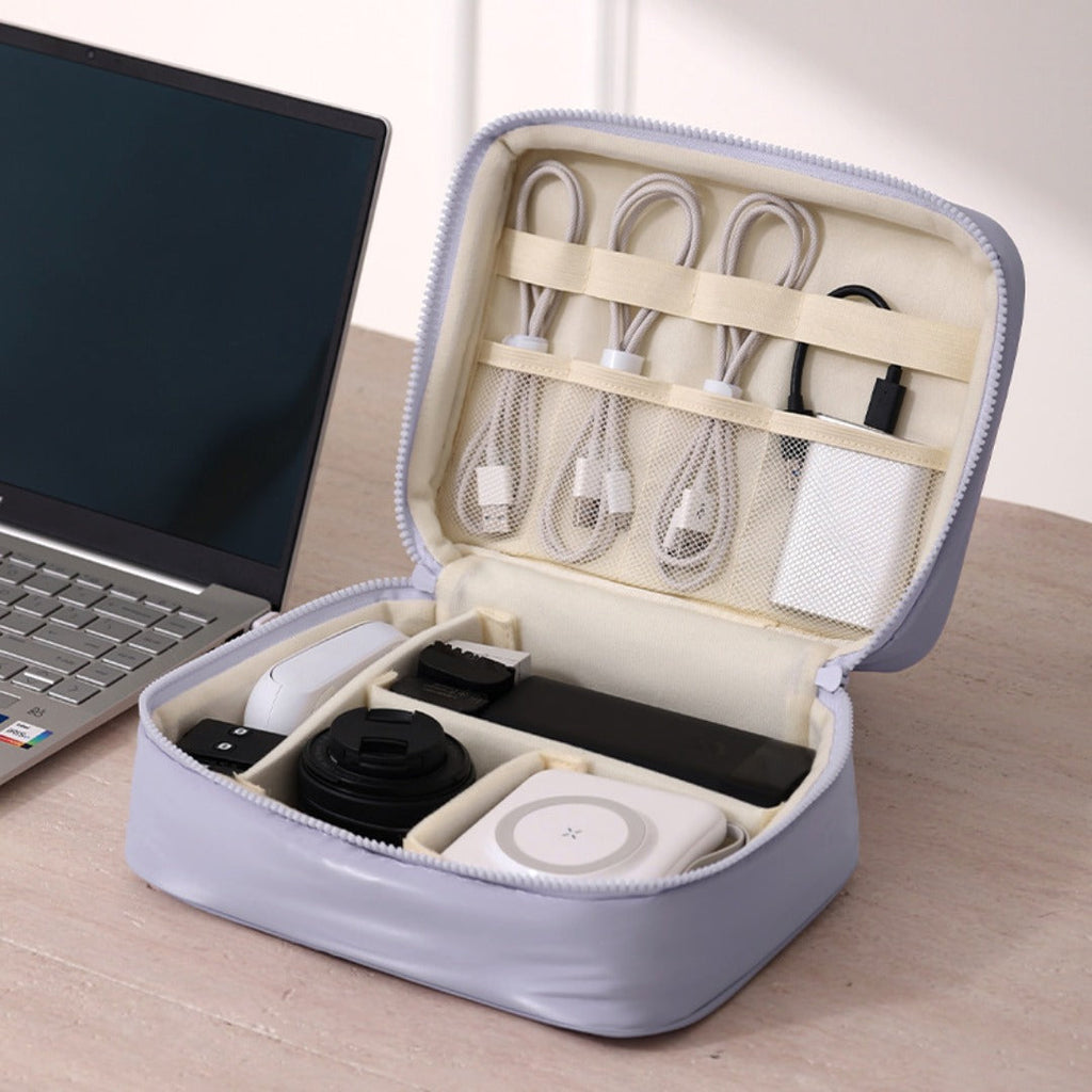 Travel Cable Organizer Pouch — Large Capacity Tech & Accessories Bag