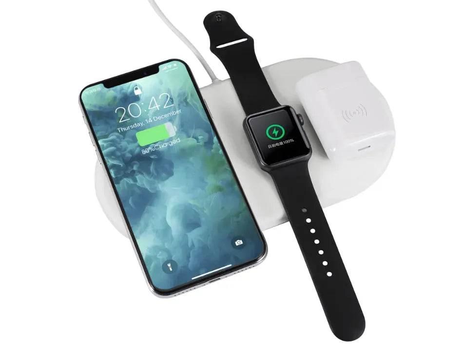 3-in-1 Wireless Charging Station — Phone, Earbuds & Smartwatch