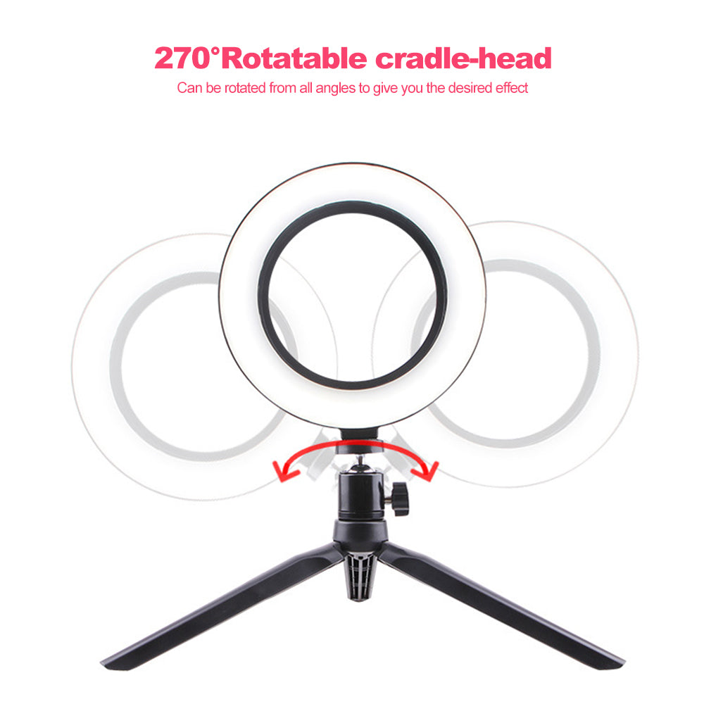 LED Ring Light with Tripod & Bluetooth Remote — 20cm or 26cm