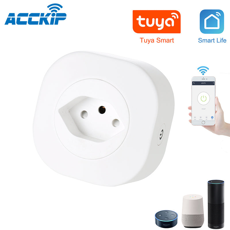 Smart WiFi Plug with Voice Control — 16A, Works with Alexa & Google Home