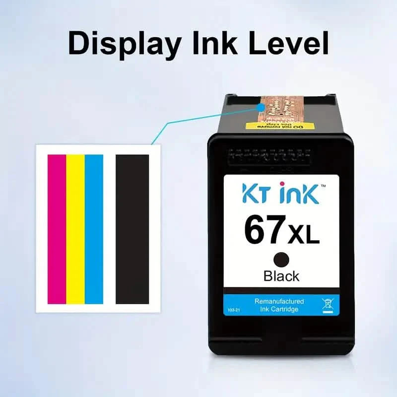 HP 67XL High-Yield Ink Cartridges — Compatible with DeskJet 2732, 2755 & Envy 6055, 6075