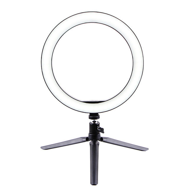 LED Ring Light with Tripod & Bluetooth Remote — 20cm or 26cm