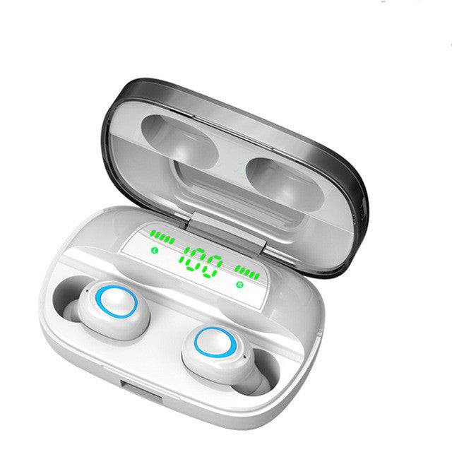 TWS Wireless Earbuds — IPX7 Waterproof, 90Hr Battery, LED Display, Noise Cancelling