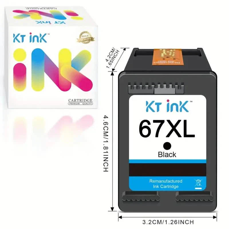 HP 67XL High-Yield Ink Cartridges — Compatible with DeskJet 2732, 2755 & Envy 6055, 6075