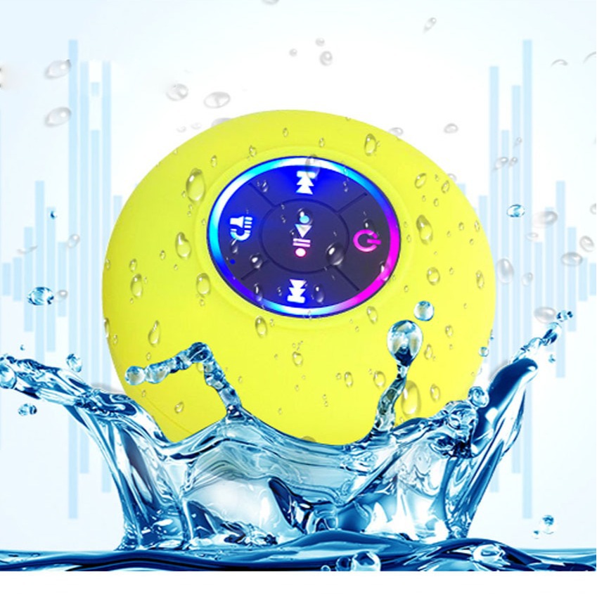 Waterproof Bluetooth Speaker with LED Light — 6 Colors, Portable
