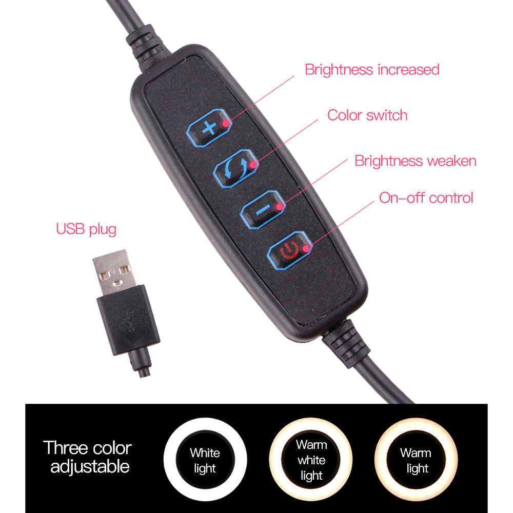 LED Ring Light with Tripod & Bluetooth Remote — 20cm or 26cm