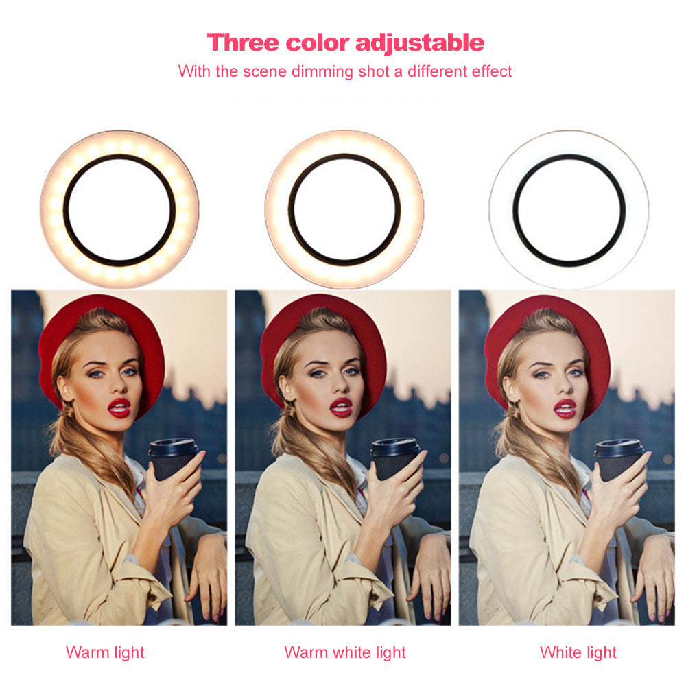 LED Ring Light with Tripod & Bluetooth Remote — 20cm or 26cm