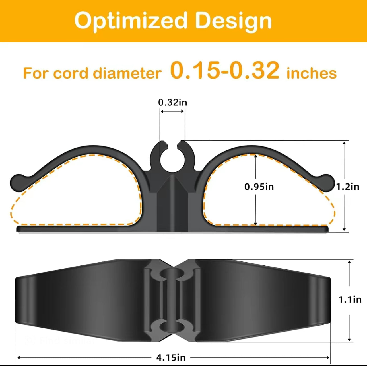 TidyWrap 6-Pack Rubber Cord Organizer | 3M Adhesive Cord Holder for Kitchen, Office & Bathroom