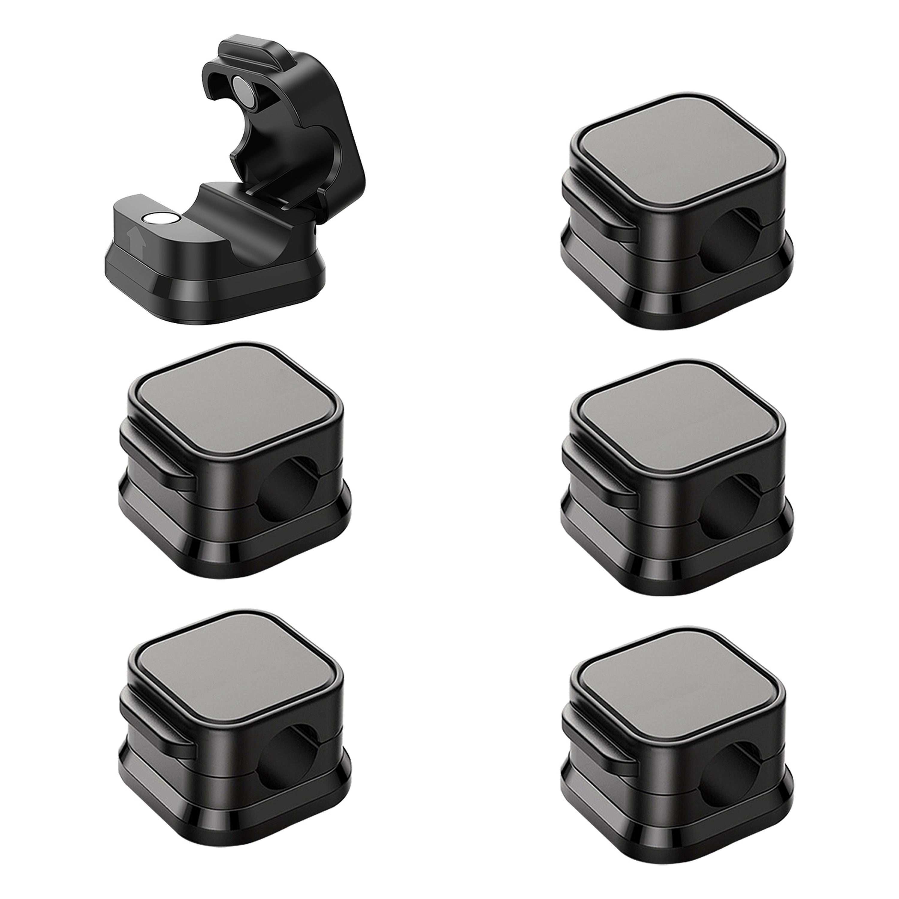iMounTEK 6-Pack Magnetic Cable Clips | Adhesive Cord Organizer for Desk, Home & Office