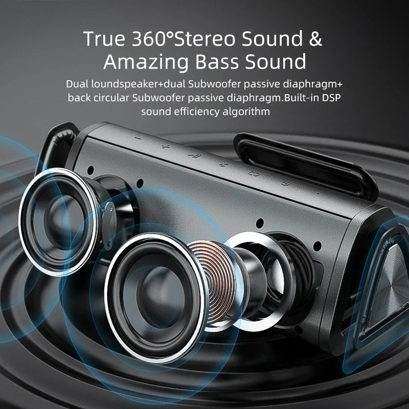 A10+ Portable Bluetooth Speaker — 20W, IPX7 Waterproof, Graffiti Art Design