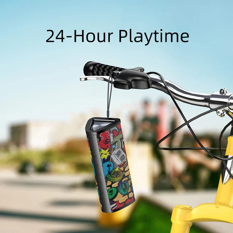 A10+ Portable Bluetooth Speaker — 20W, IPX7 Waterproof, Graffiti Art Design