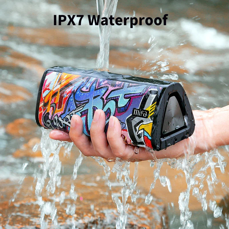 A10+ Portable Bluetooth Speaker — 20W, IPX7 Waterproof, Graffiti Art Design
