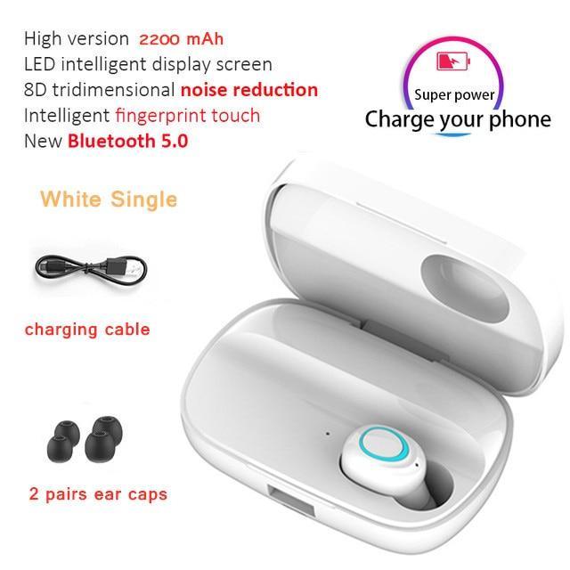 TWS Wireless Earbuds — IPX7 Waterproof, 90Hr Battery, LED Display, Noise Cancelling
