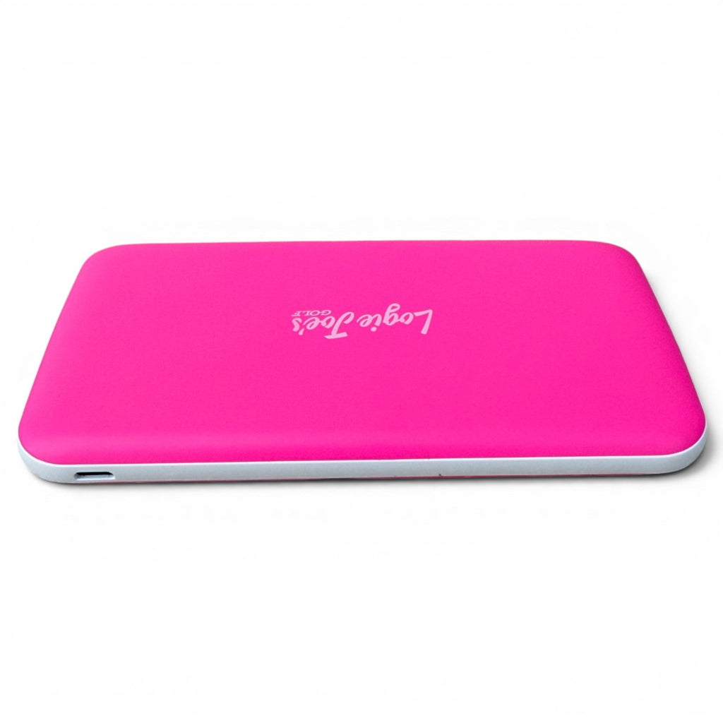 10,000mAh Slim Power Bank — Fast Charge USB-C, Neon Pink
