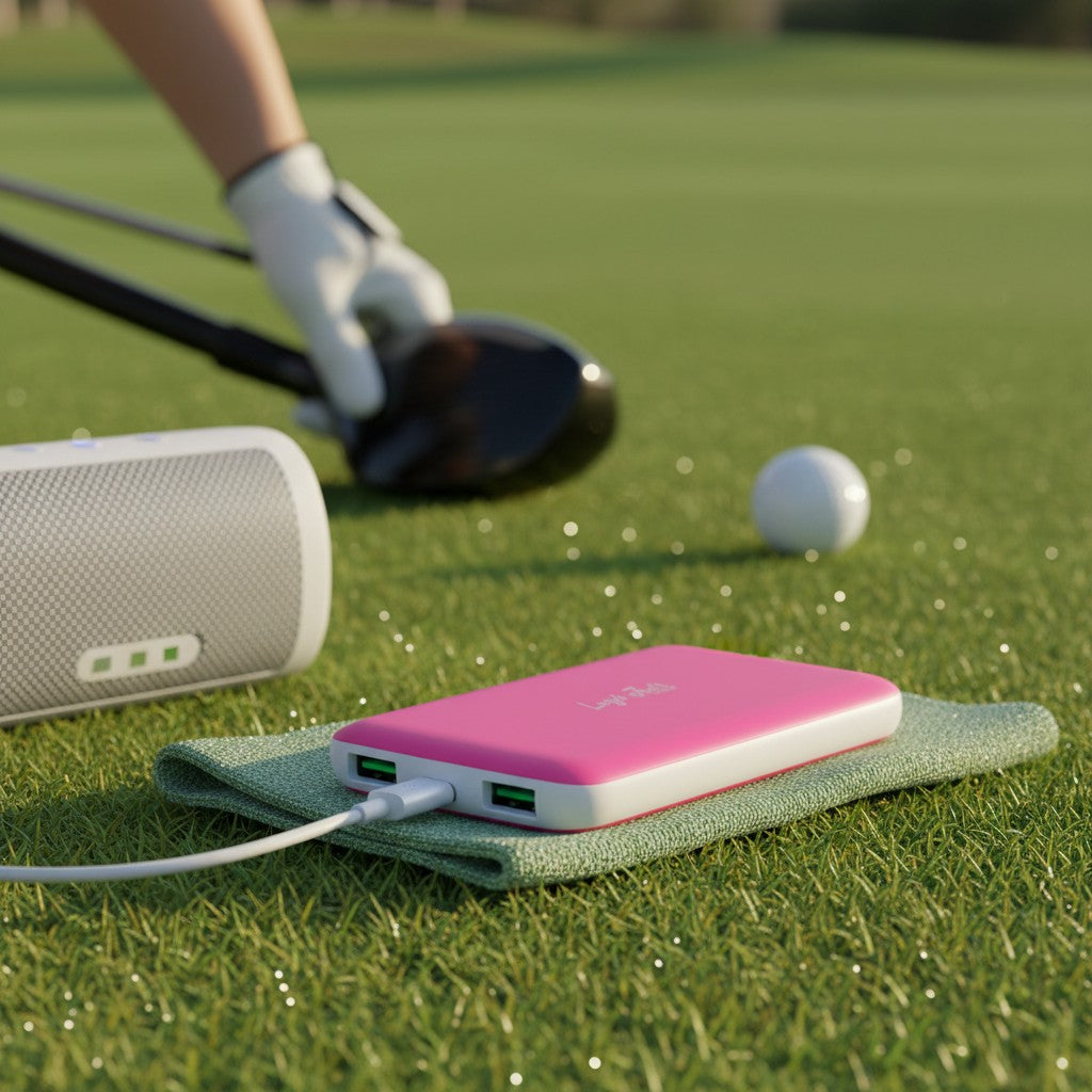 10,000mAh Slim Power Bank — Fast Charge USB-C, Neon Pink