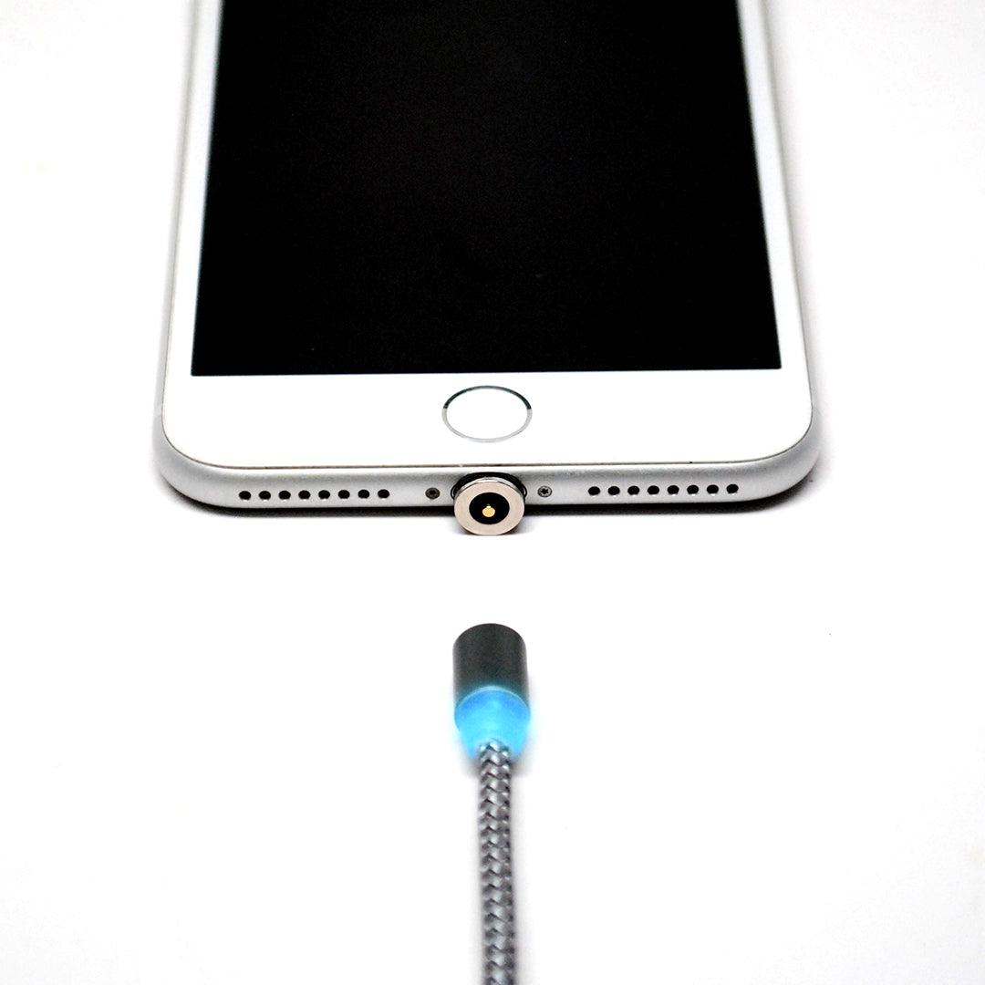 Magnetic 3-in-1 USB Charging Cable — Micro USB, Type-C & Apple Compatible