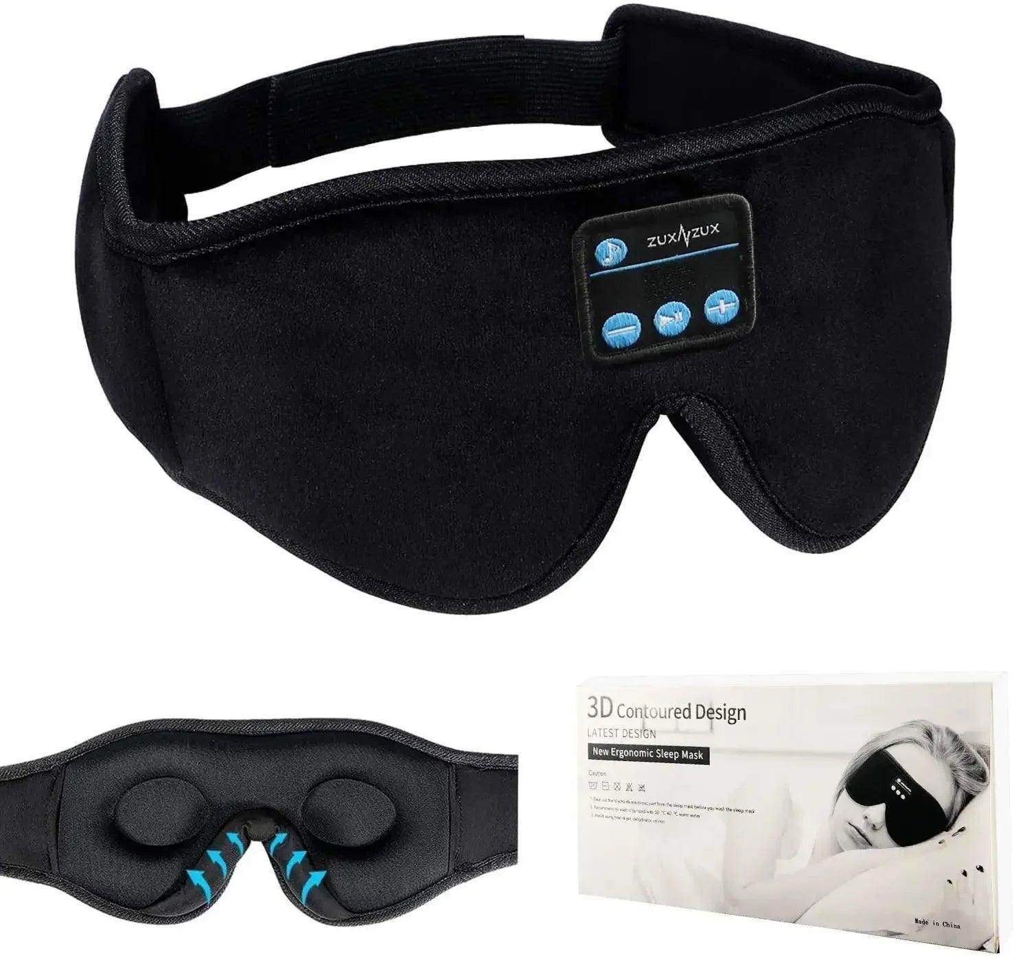 Wireless Sleep Headphones & Eye Mask — Bluetooth 5.0 for Side Sleepers