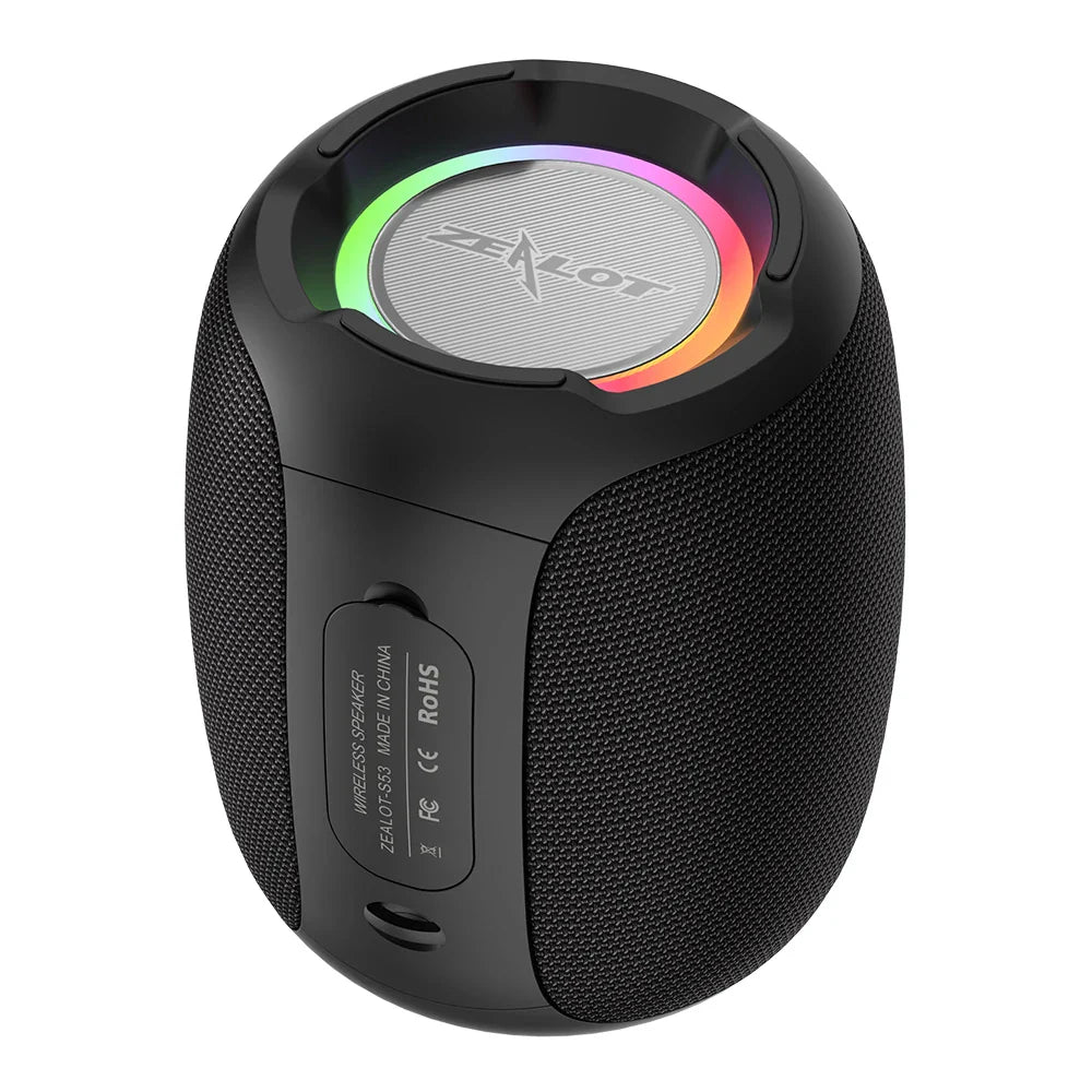 Zealot S53 Portable Bluetooth Speaker — 10W, 360° Sound, 12Hr Battery