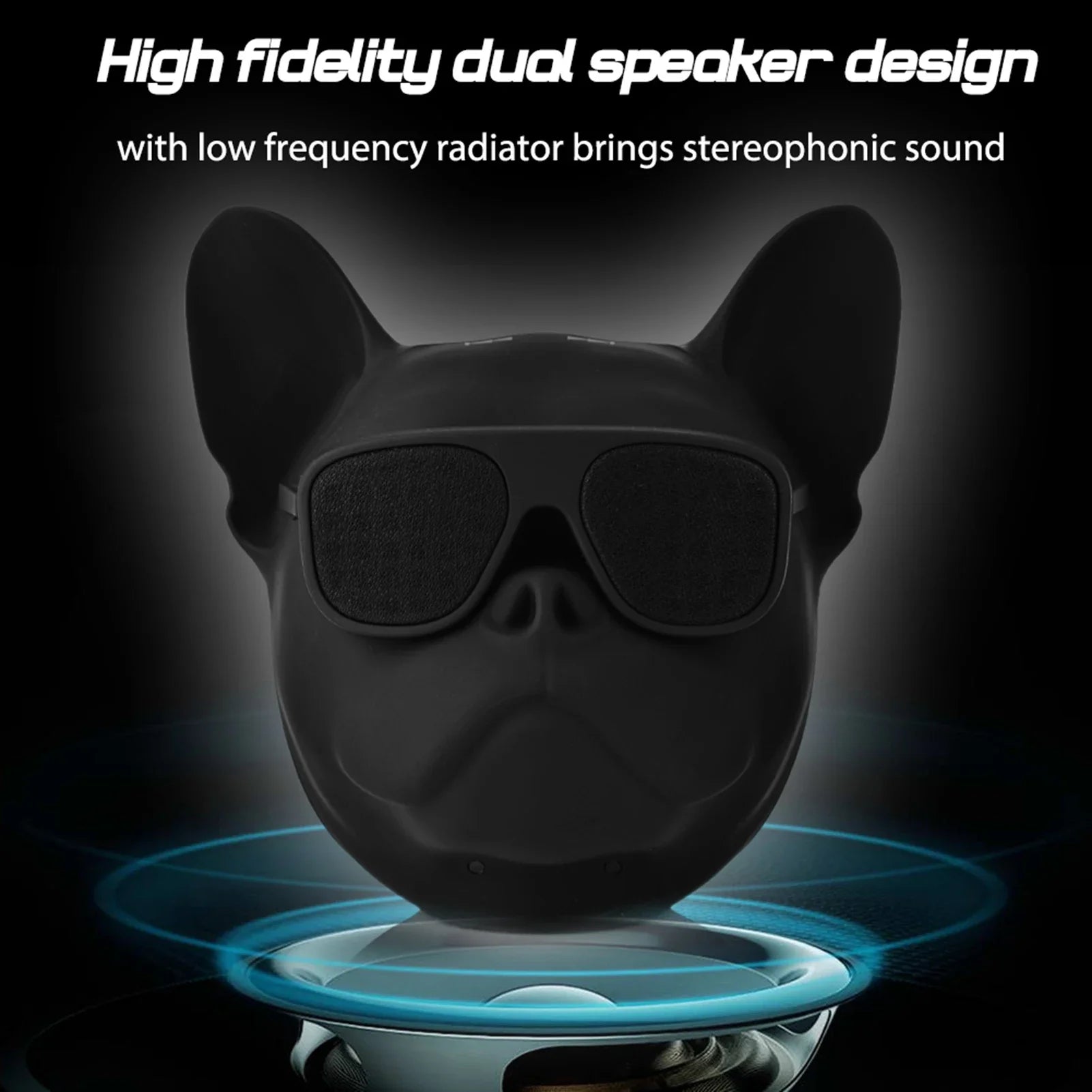 Dog-Shaped Portable Bluetooth Speaker — 10W Stereo with FM Radio