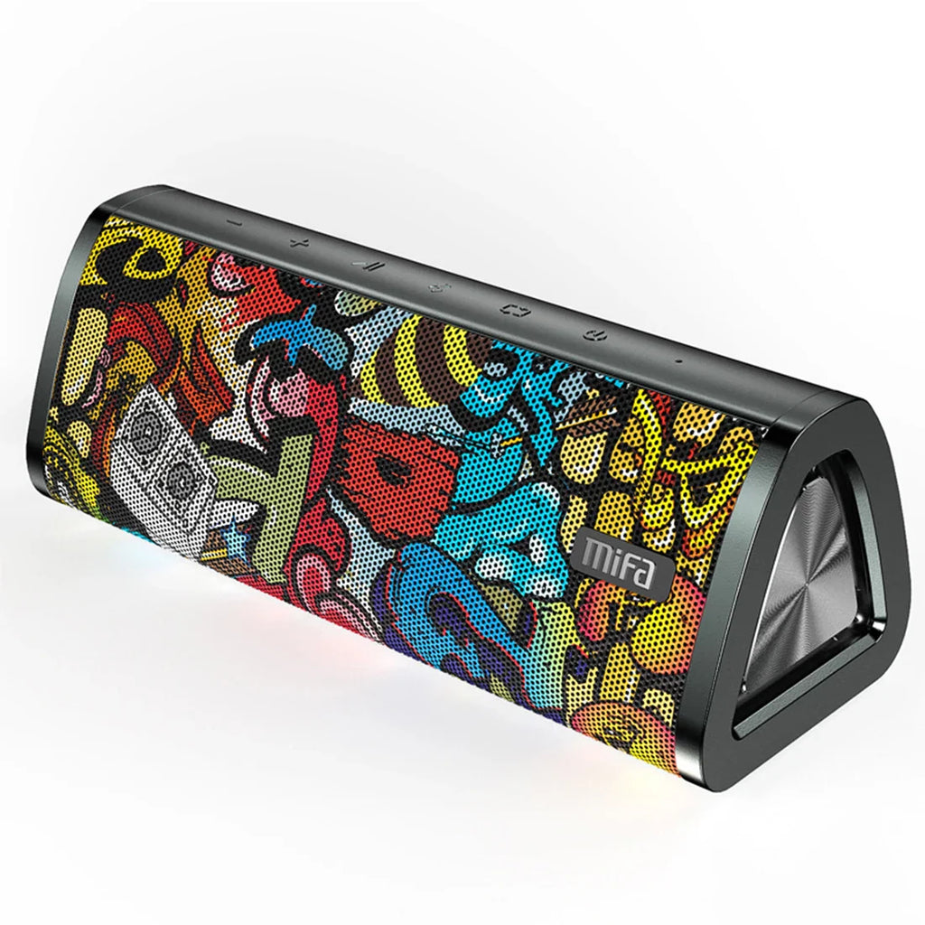A10+ Portable Bluetooth Speaker — 20W, IPX7 Waterproof, Graffiti Art Design