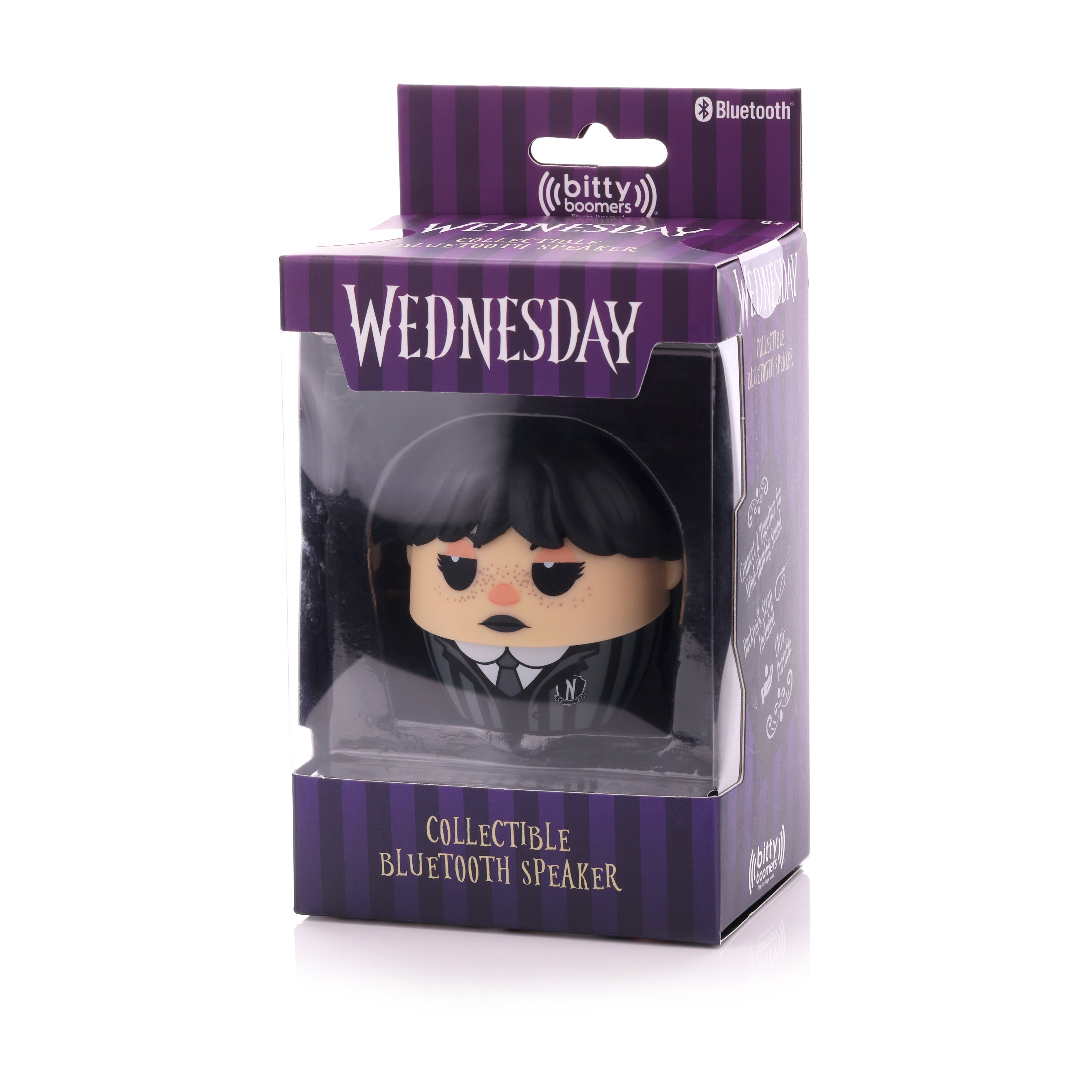 Wednesday Addams Bitty Boomer — Mini Bluetooth Speaker & Selfie Remote