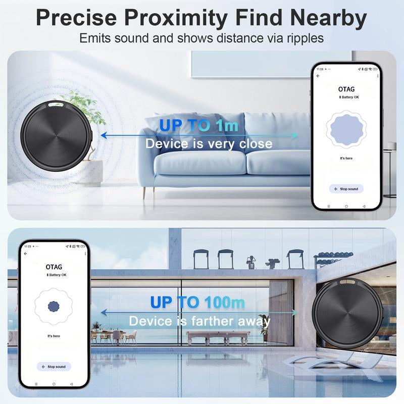 Bluetooth Tracker Tags for Android — 2-Pack, Google Find Hub Compatible