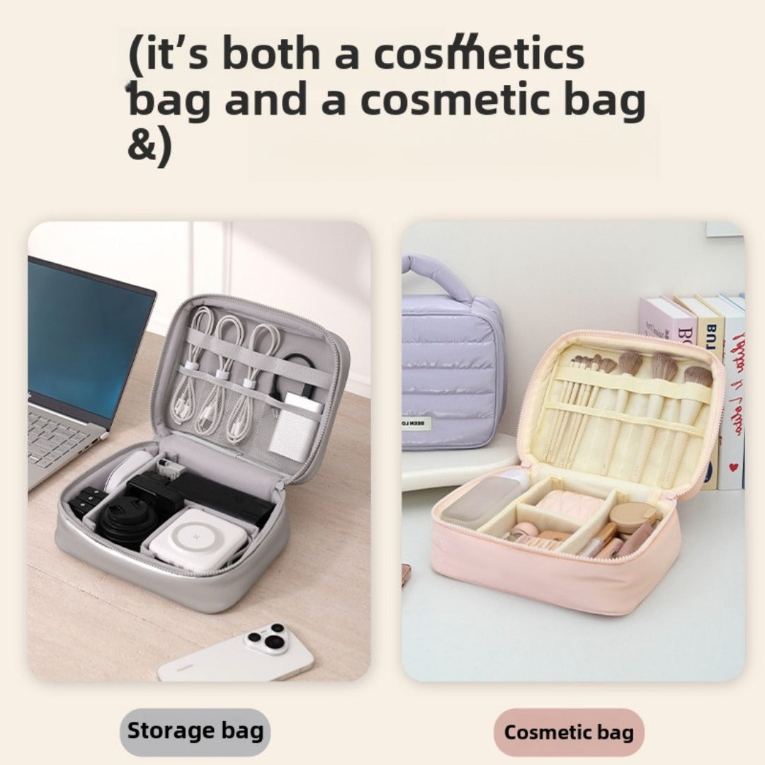 Travel Cable Organizer Pouch — Large Capacity Tech & Accessories Bag