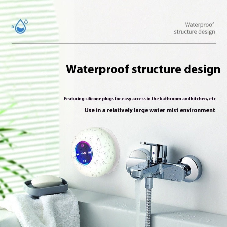 Waterproof Bluetooth Speaker with LED Light — 6 Colors, Portable