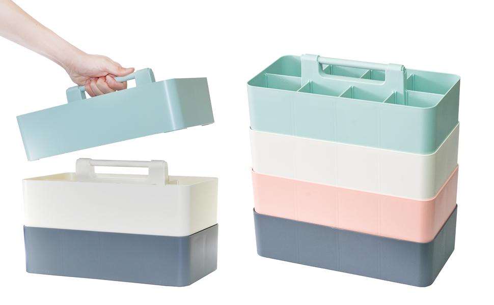 Enjoy Organizer 10-Pack Large Plastic Storage Portable Caddy with Handles, Made in USA