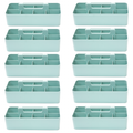 Enjoy Organizer 10-Pack Large Plastic Storage Portable Caddy with Handles, Made in USA