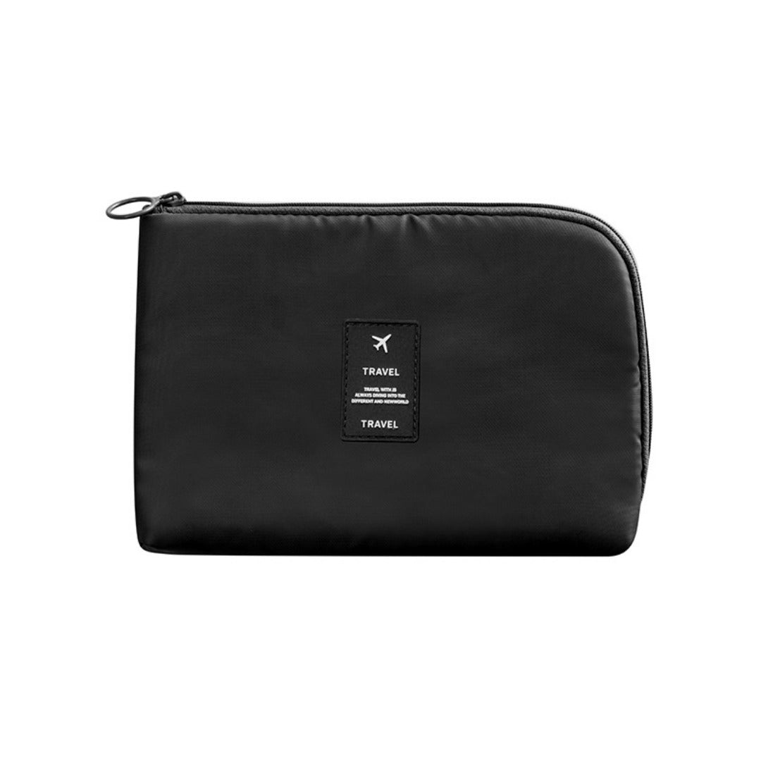 Travel Cable Organizer Pouch | Waterproof Double-Layer Electronics Carry Case for Cords, Chargers & Earphones