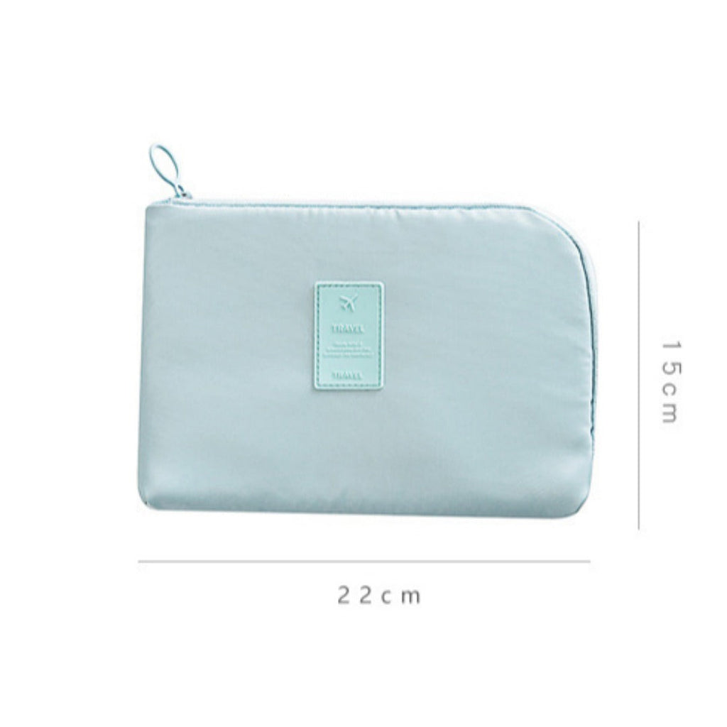 Travel Cable Organizer Pouch | Waterproof Double-Layer Electronics Carry Case for Cords, Chargers & Earphones