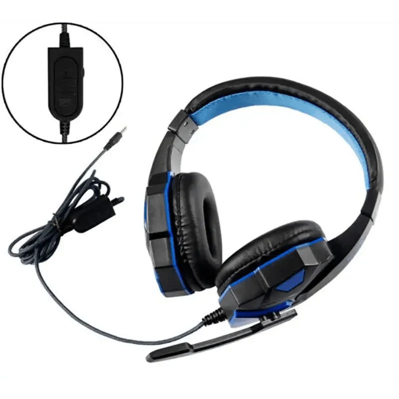 Gaming Headset — Wired, Noise Cancelling Mic, LED Light, Surround Bass
