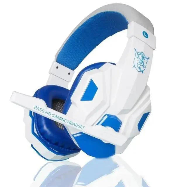 Gaming Headset — Wired, Noise Cancelling Mic, LED Light, Surround Bass