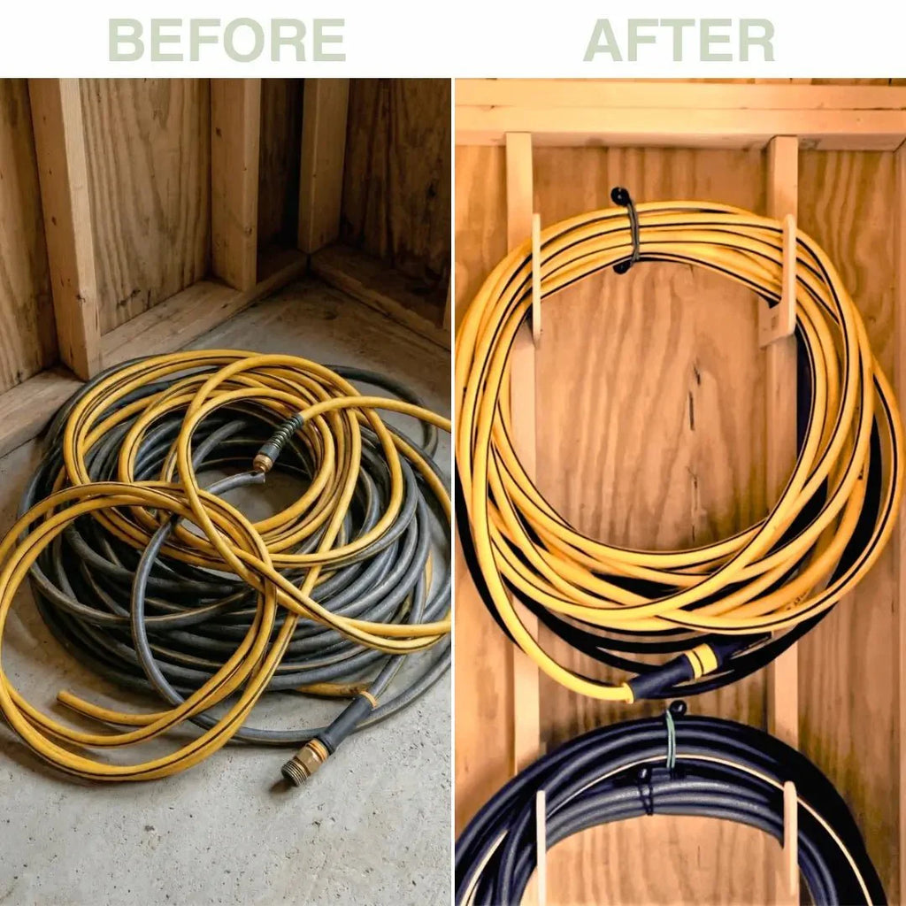 Wall-Mount Hose & Cord Organizer Hook | CNC Birch Plywood, Made in the USA