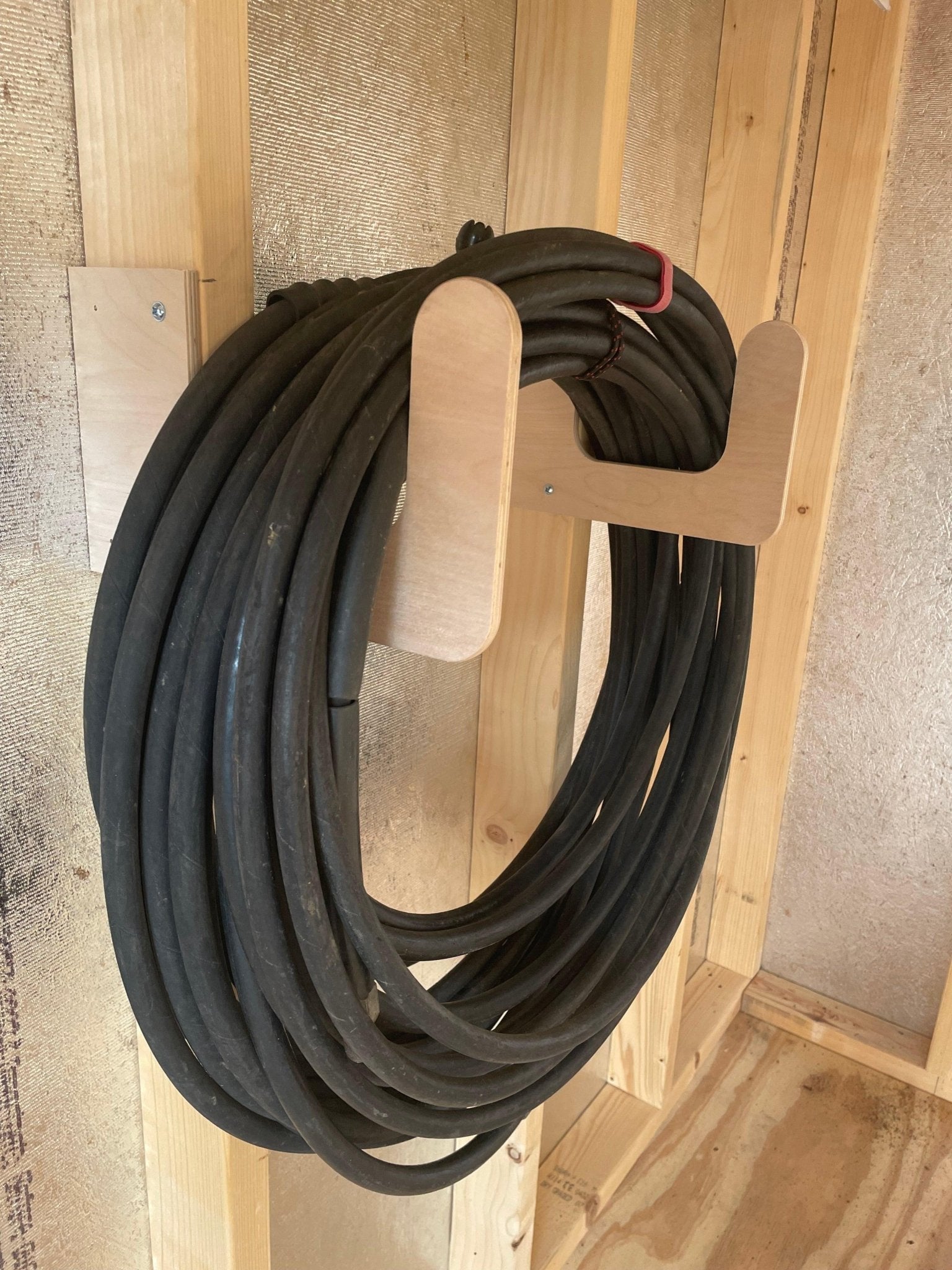 Wall-Mount Hose & Cord Organizer Hook | CNC Birch Plywood, Made in the USA