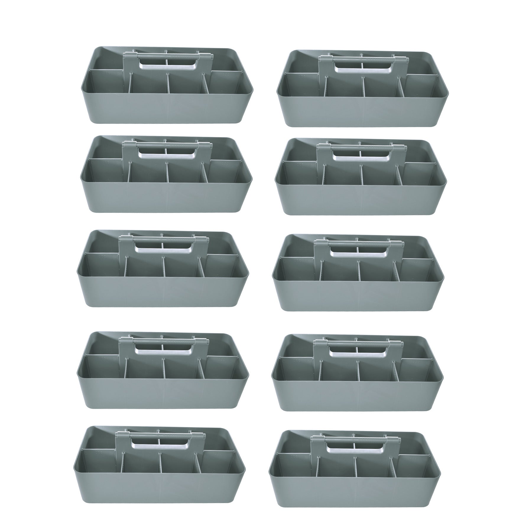 Enjoy Organizer 10-Pack Large Plastic Storage Portable Caddy with Handles, Made in USA