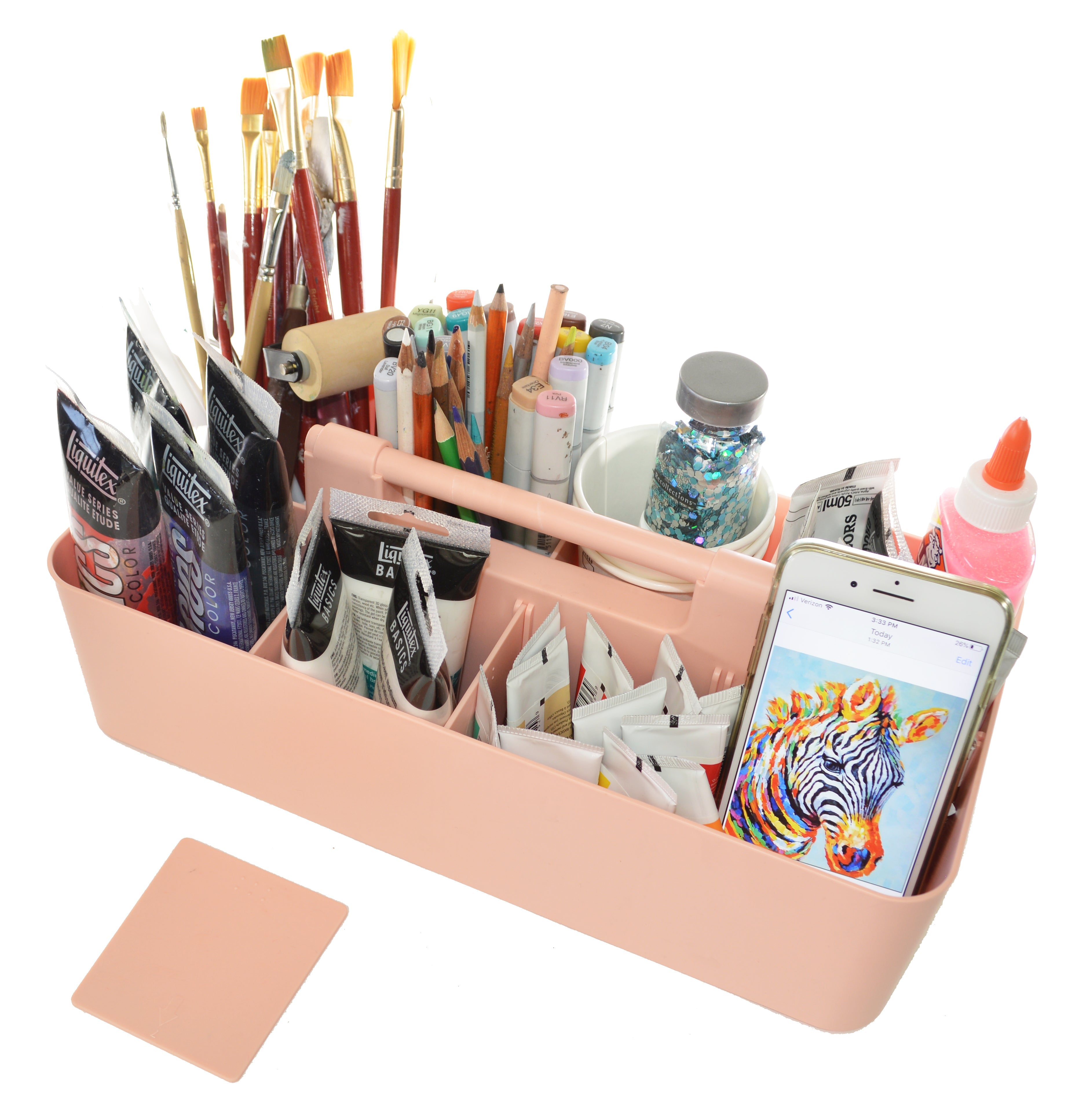 Enjoy Organizer 10-Pack Large Plastic Storage Portable Caddy with Handles, Made in USA