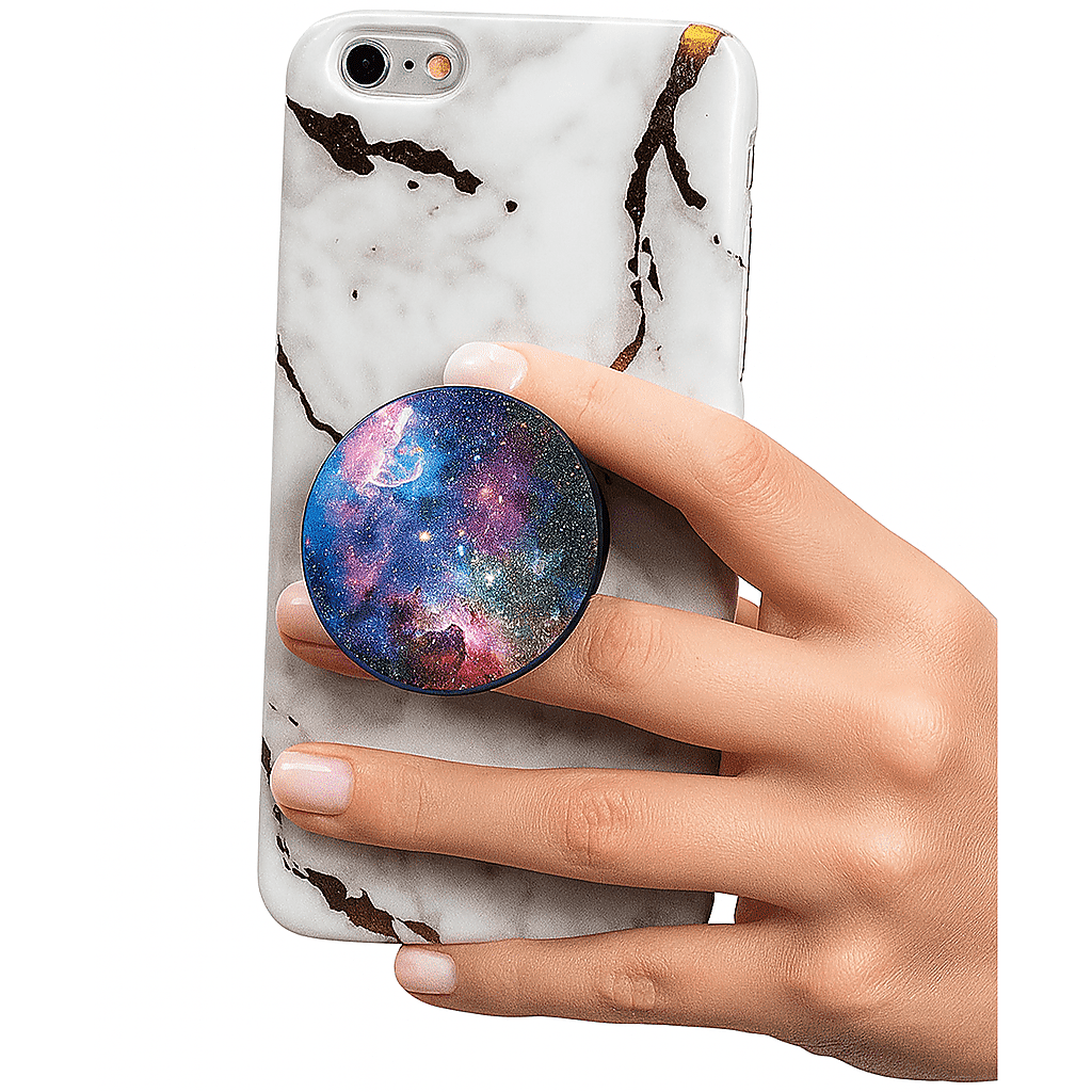 Popped Phone Grip — Expanding Ring Stand & Finger Holder