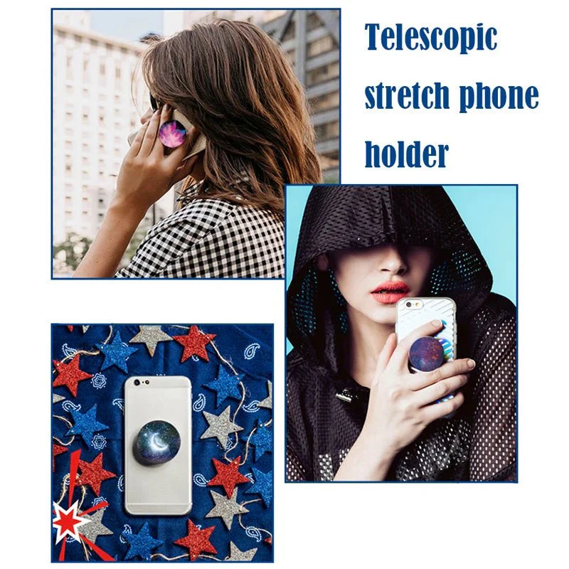 Popped Phone Grip — Expanding Ring Stand & Finger Holder