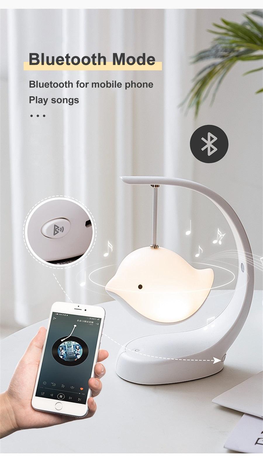 Bluetooth LED Night Light Speaker — Touch Control, 11Hr Battery, USB Rechargeable
