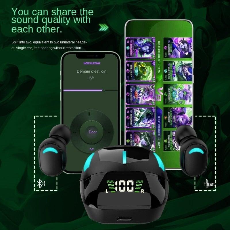 Sports Wireless Earbuds — Bluetooth 5.1, LED Display, Waterproof, Touch Control