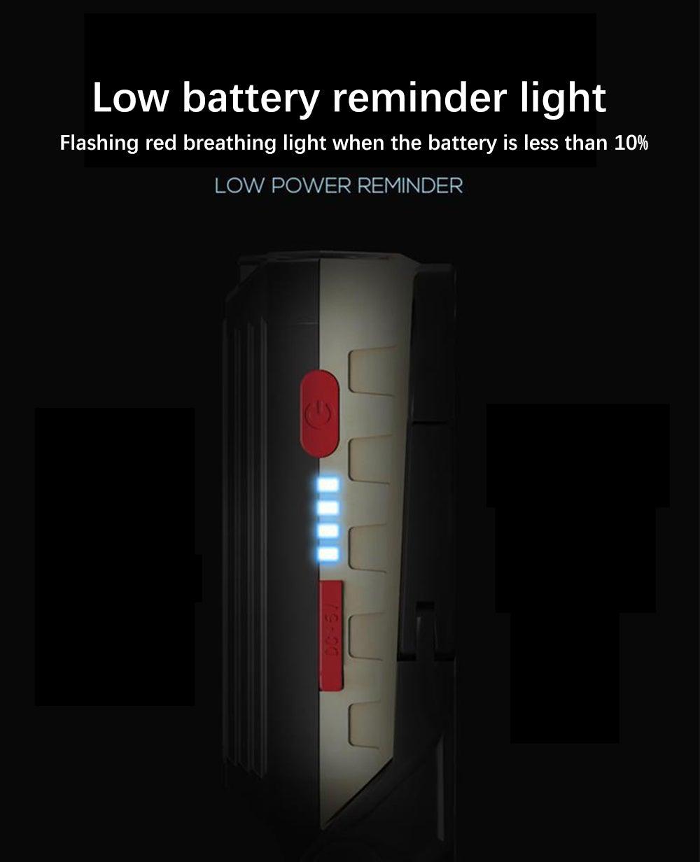Rechargeable LED Work Light & Flashlight — 10,000mAh, Solar + USB, Waterproof