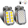 Rechargeable LED Work Light & Flashlight — 10,000mAh, Solar + USB, Waterproof