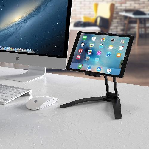 Gooseneck Phone & Tablet Stand — 360° Rotation, Wall Mount or Desk