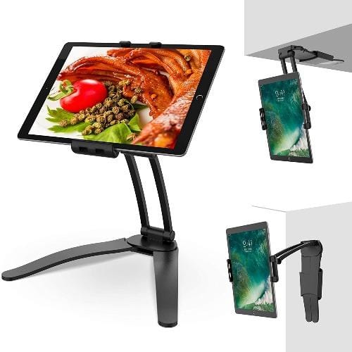 Gooseneck Phone & Tablet Stand — 360° Rotation, Wall Mount or Desk