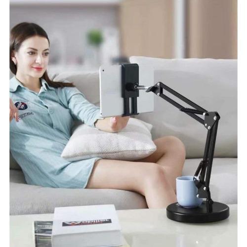 Aluminum Gooseneck Phone & Tablet Stand — 360° Rotation, 4.7"–11"
