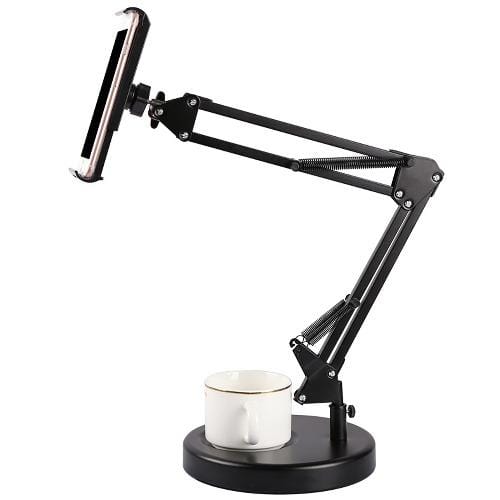 Aluminum Gooseneck Phone & Tablet Stand — 360° Rotation, 4.7"–11"