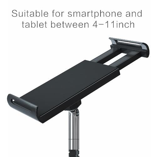 Aluminum Gooseneck Phone & Tablet Stand — 360° Rotation, 4.7"–11"