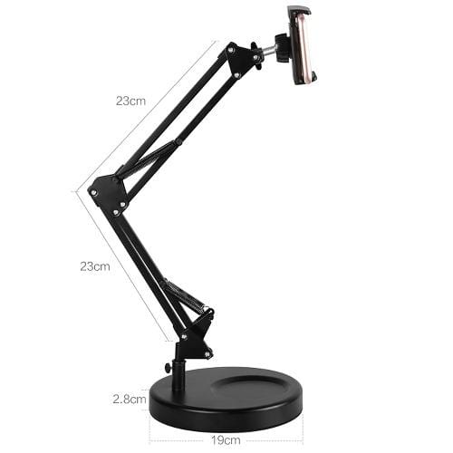 Aluminum Gooseneck Phone & Tablet Stand — 360° Rotation, 4.7"–11"